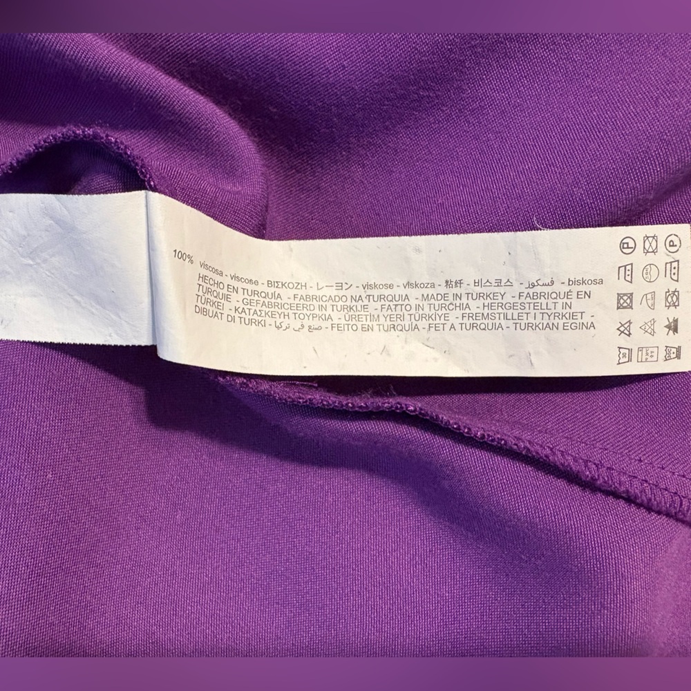 ZARA Wrap Mini Dress Purple Size M - Picture 15 of 15